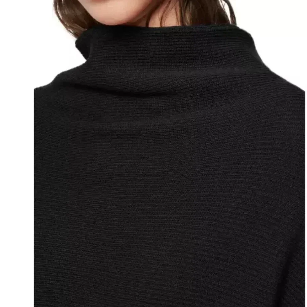 NEW AllSaints Ridley Funnel Neck Wool & Cashmere Sweater in Black size XS#2658 - Picture 3 of 7